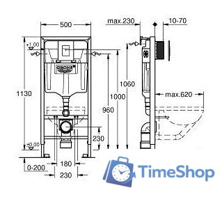 Инсталляция для унитаза Grohe Rapid SL [38775001] - Изображение №2 — Интернет-магазин Time-Shop