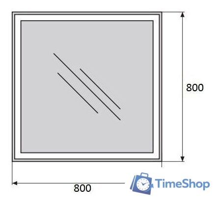  BelBagno Зеркало SPC-GRT-800-800-LED-BTN - Изображение №2 — Интернет-магазин Time-Shop
