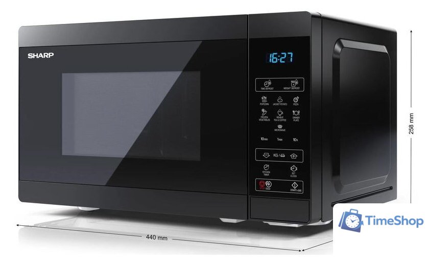 Микроволновая печь Sharp YC-MS02E-B - Изображение №5 — Интернет-магазин Time-Shop