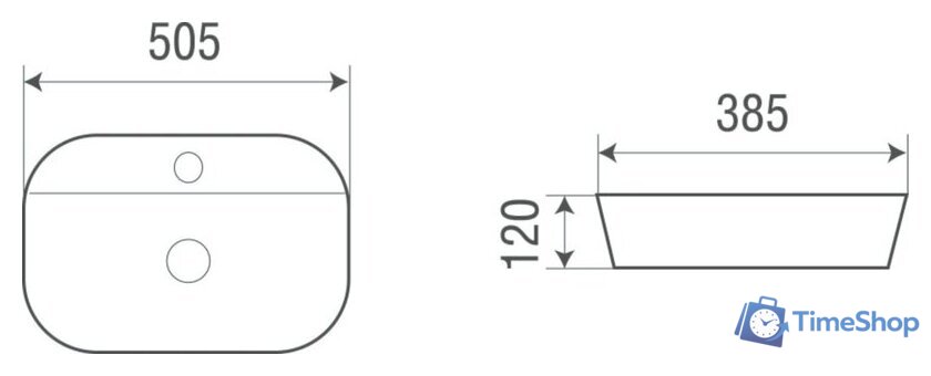 Умывальник WeltWasser Elbach 2202 - Изображение №2 — Интернет-магазин Time-Shop