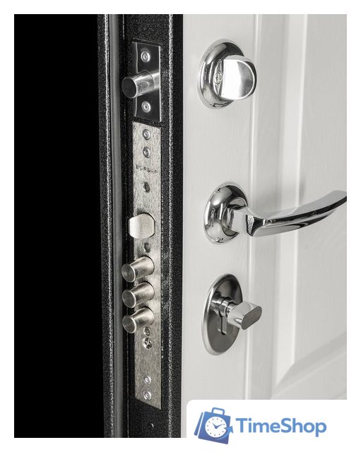 Металлическая дверь Guard Классика MG60 97х205 левая (черное серебро/белый ясень) - Изображение №5 — Интернет-магазин Time-Shop