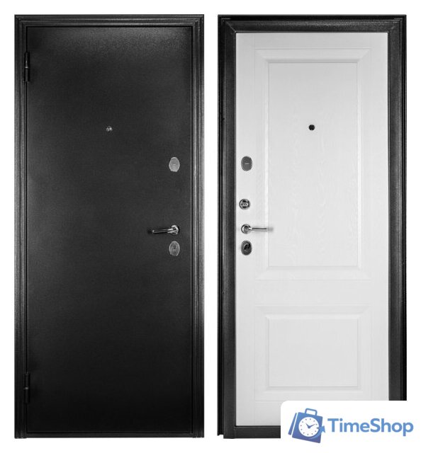 Металлическая дверь Guard Классика MG60 97х205 левая (черное серебро/белый ясень) - Изображение №1 — Интернет-магазин Time-Shop
