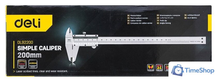 Штангенциркуль Deli EDL92200 - Изображение №6 — Интернет-магазин Time-Shop
