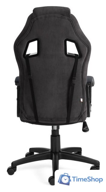 Игровое (геймерское) кресло TetChair Driver (флок/ткань, черный/серый) - Изображение №4 — Интернет-магазин Time-Shop