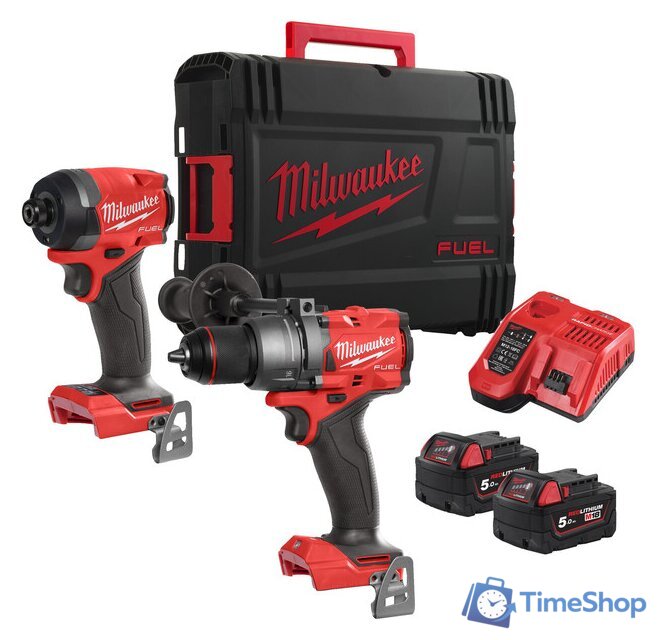  Milwaukee M18 FPP2A3-502X Fuel 4933480873 (шуруповерт, винтоверт, 2 АКБ, кейс) - Изображение №1 — Интернет-магазин Time-Shop