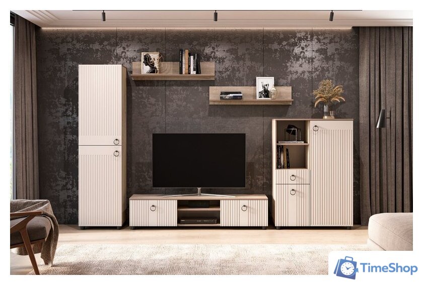 Тумба Mio Tesoro Вудхилл для телевидеоаппаратуры (эндгрейн/меланж) - Изображение №3 — Интернет-магазин Time-Shop