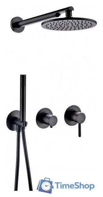Душевая система  Grocenberg GB5090 (черный матовый) - Изображение №1 — Интернет-магазин Time-Shop