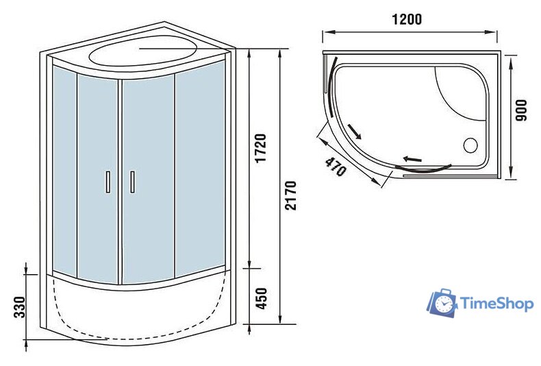 Душевая кабина WeltWasser WW500 Halle 1204 R - Изображение №16 — Интернет-магазин Time-Shop