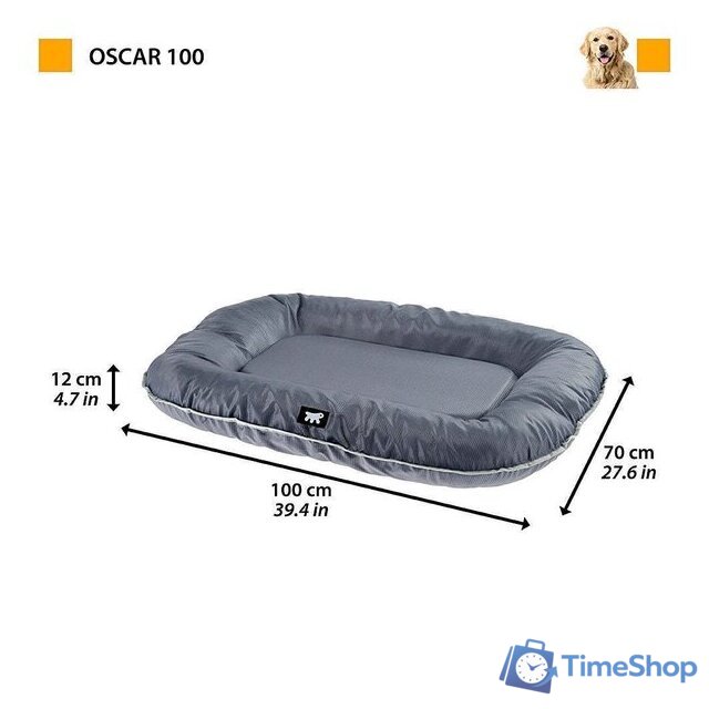 Лежак Ferplast Oscar 100 81096121 (серый) - Изображение №2 — Интернет-магазин Time-Shop