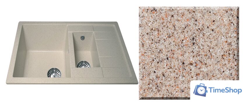 Кухонная мойка Ulgran U-205 (песочный) - Изображение №1 — Интернет-магазин Time-Shop