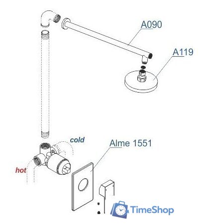 Душевая система  Wasserkraft A12119 - Изображение №4 — Интернет-магазин Time-Shop
