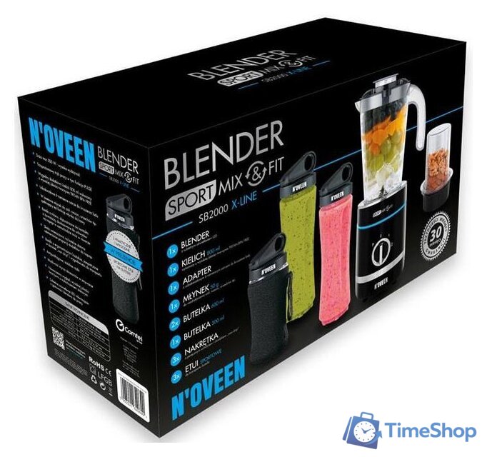 Стационарный блендер N'oveen Sport Mix & Fit SB2000 X-Line - Изображение №8 — Интернет-магазин Time-Shop