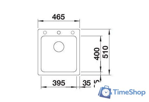 Кухонная мойка Blanco Naya 45 527126 (мягкий белый) - Изображение №3 — Интернет-магазин Time-Shop
