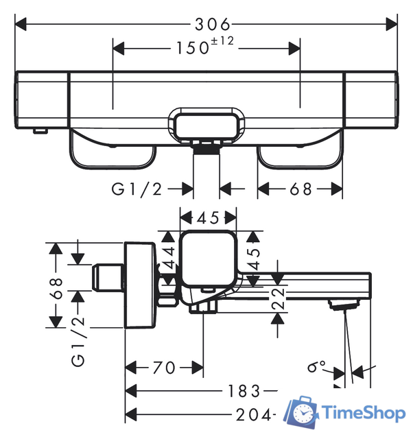 Смеситель Hansgrohe Ecostat E 15774000 - Изображение №2 — Интернет-магазин Time-Shop