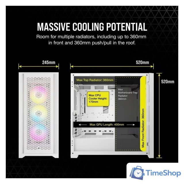 Корпус Corsair 5000D RGB Airflow CC-9011243-WW - Изображение №6 — Интернет-магазин Time-Shop