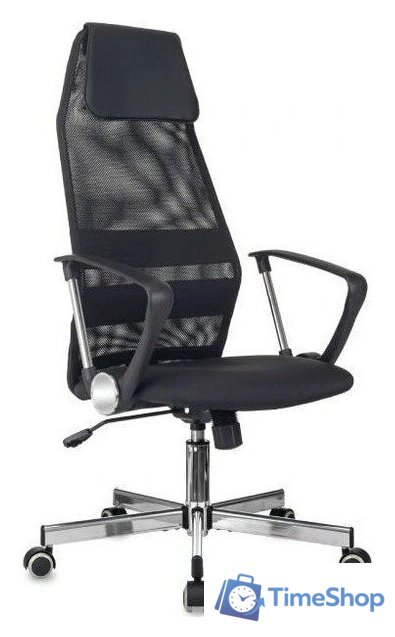 Офисное кресло Бюрократ Axel Chrome (черный) - Изображение №1 — Интернет-магазин Time-Shop