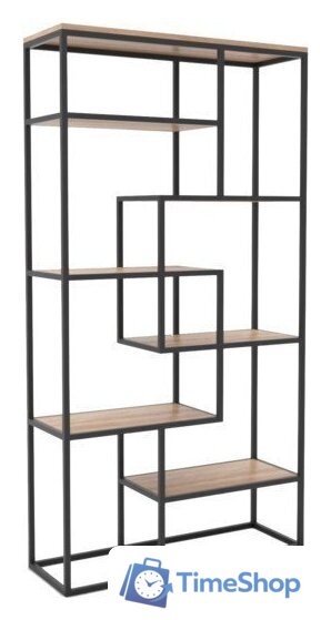 Стеллаж Hype Mebel Зиг-Заг-2 100x170 (черный/дуб галифакс натуральный) - Изображение №1 — Интернет-магазин Time-Shop