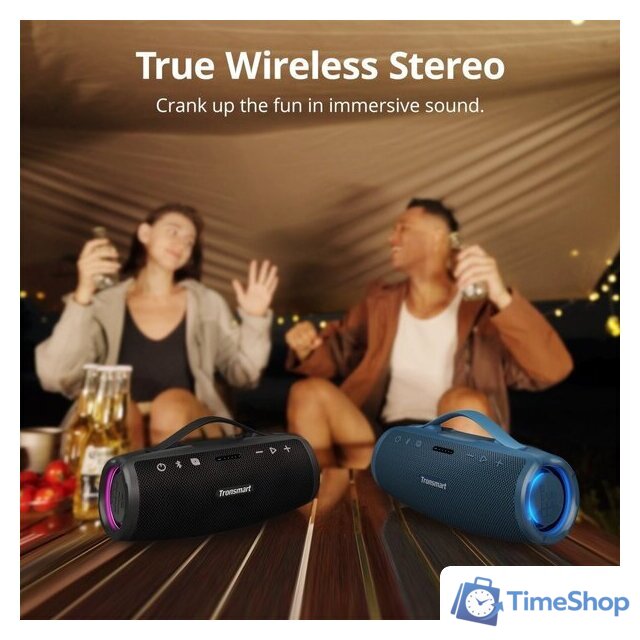 Беспроводная колонка Tronsmart Mirtune S100 (синий) - Изображение №7 — Интернет-магазин Time-Shop