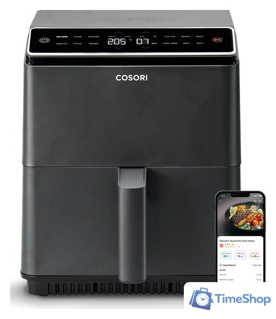 Аэрогриль (аэрофритюрница) Cosori Dual Blaze CAF-P583S-KEUR - Изображение №2 — Интернет-магазин Time-Shop