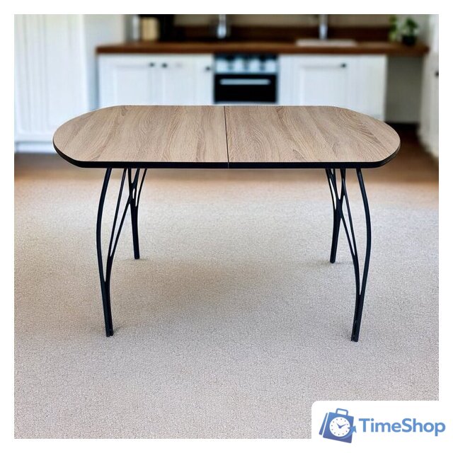 Кухонный стол Arvento Флок 3 раздвижной 110-140х70 (дуб сонома) - Изображение №4 — Интернет-магазин Time-Shop