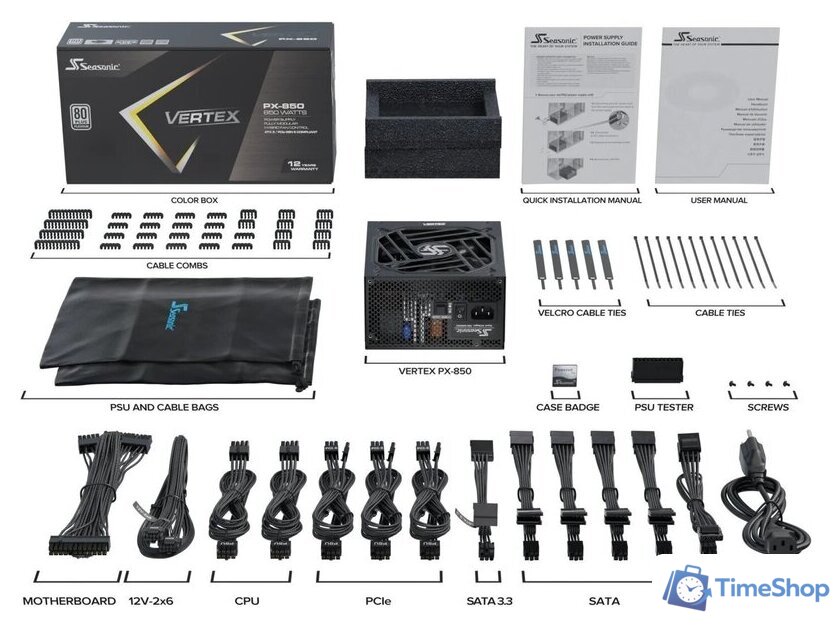 Блок питания Seasonic Vertex PX-850 - Изображение №9 — Интернет-магазин Time-Shop