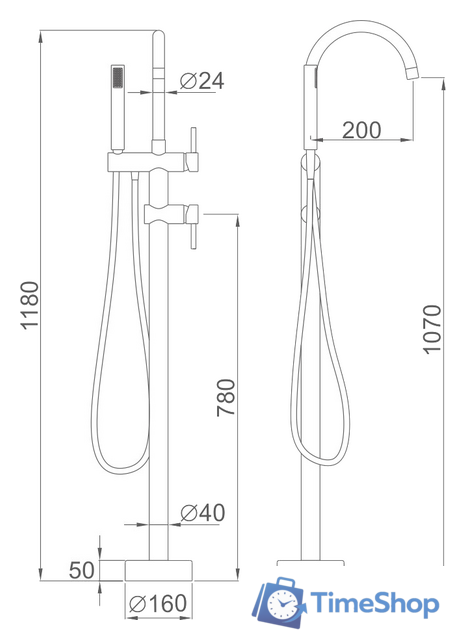 Смеситель Gerhans K13219B - Изображение №2 — Интернет-магазин Time-Shop