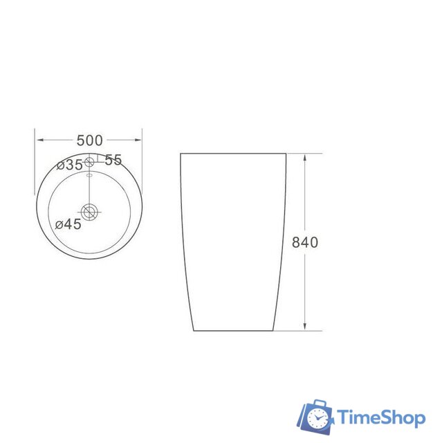 Умывальник SantiLine SL-4004C - Изображение №2 — Интернет-магазин Time-Shop