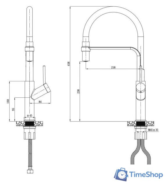 Смеситель Esko K50GW - Изображение №2 — Интернет-магазин Time-Shop