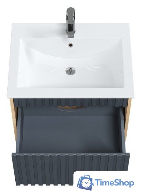  Onika Тумба под умывальник Дайлер 60 106151 (графит/дуб сонома) - Изображение №4 — Интернет-магазин Time-Shop