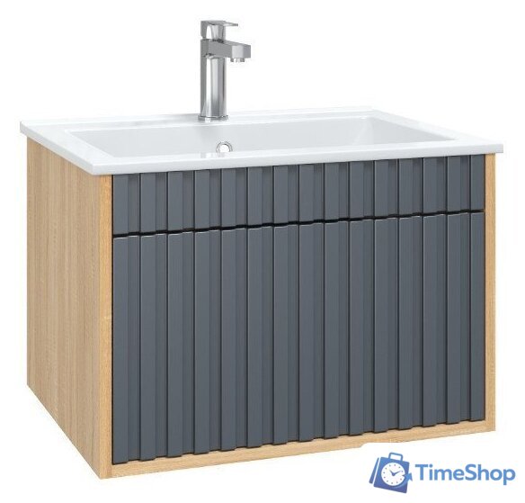  Onika Тумба под умывальник Дайлер 60 106151 (графит/дуб сонома) - Изображение №1 — Интернет-магазин Time-Shop