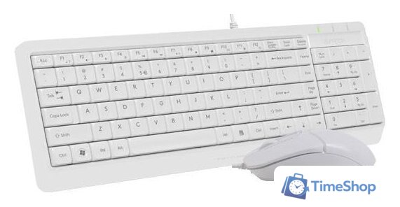 Офисный набор A4Tech Fstyler F1512 (белый) - Изображение №3 — Интернет-магазин Time-Shop