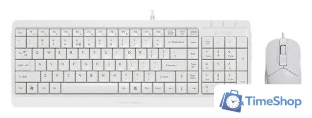 Офисный набор A4Tech Fstyler F1512 (белый) - Изображение №1 — Интернет-магазин Time-Shop