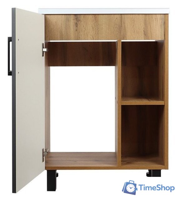  Doratiz Тумба под умывальник Лофт 50 9912.017 (графит/ватан) - Изображение №3 — Интернет-магазин Time-Shop