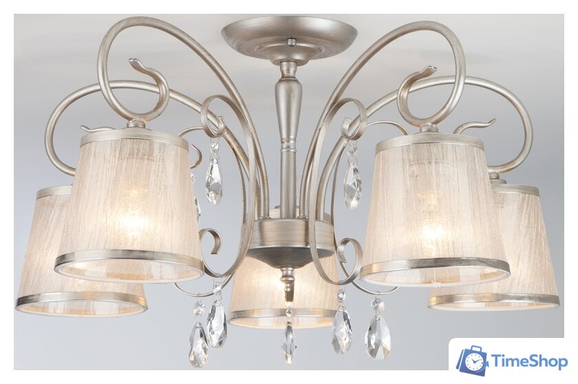 Люстра средней высоты Евросвет Liona 60065/5 (серебристый) - Изображение №1 — Интернет-магазин Time-Shop