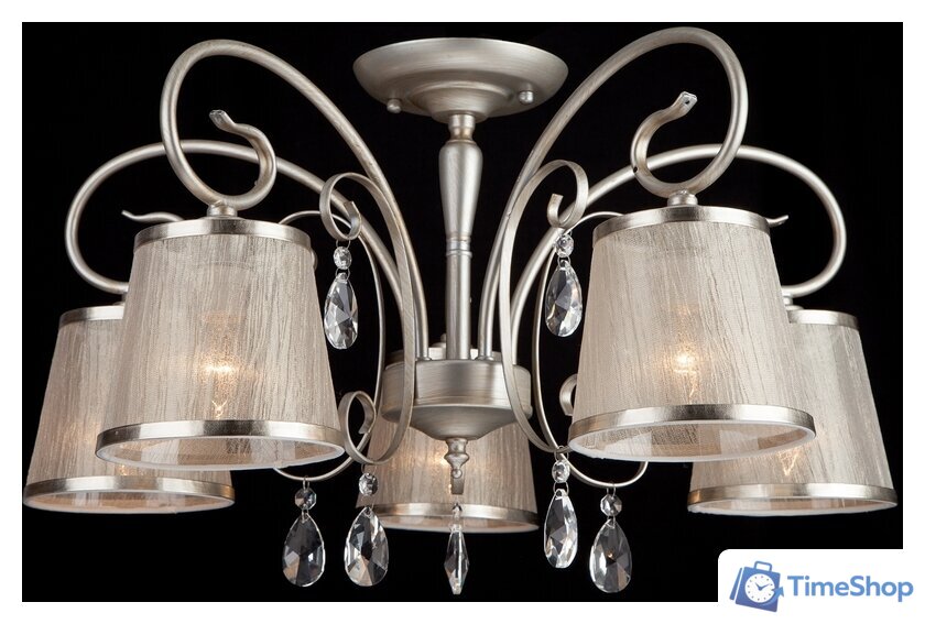 Люстра средней высоты Евросвет Liona 60065/5 (серебристый) - Изображение №2 — Интернет-магазин Time-Shop