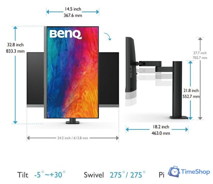 Монитор BenQ DesignVue PD2706UA - Изображение №7 — Интернет-магазин Time-Shop