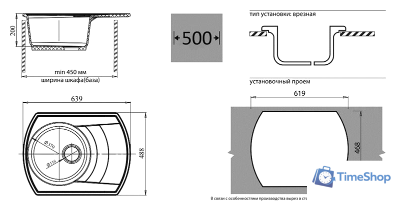 Кухонная мойка GranFest GF-R650L (белый) - Изображение №2 — Интернет-магазин Time-Shop