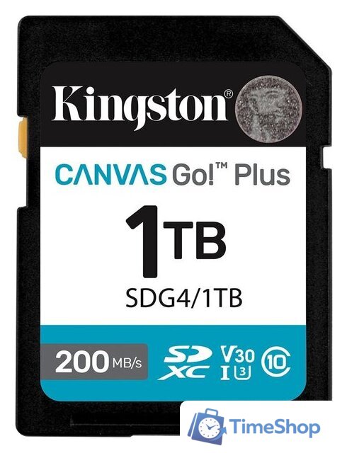 Карта памяти Kingston Canvas Go! Plus SDXC 1TB SDG4/1TB - Изображение №1 — Интернет-магазин Time-Shop