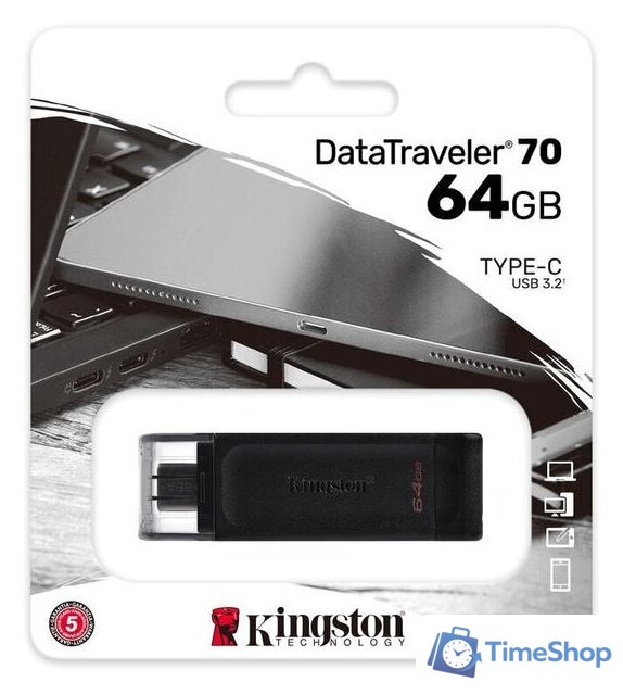 USB Flash Kingston DataTraveler 70 64GB - Изображение №7 — Интернет-магазин Time-Shop