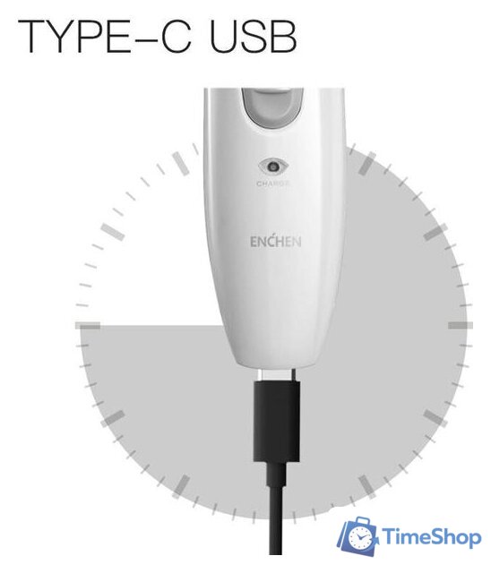 Триммер для бороды и усов Enchen Sharp X Silver EC-712 - Изображение №3 — Интернет-магазин Time-Shop