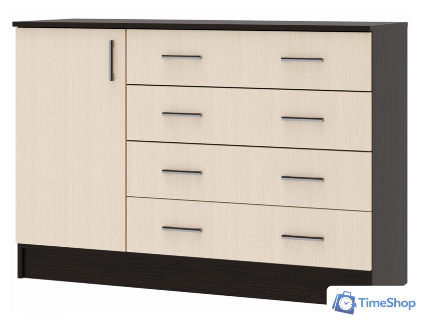 Комод Памир София 1200 1Д (венге-дуб белфорт) - Изображение №1 — Интернет-магазин Time-Shop