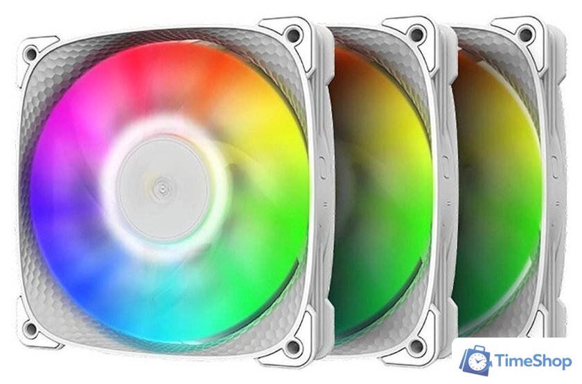 Комплект вентиляторов для корпуса Geometric Future Squama 2505 ARGB Triple Pack (белый) - Изображение №1 — Интернет-магазин Time-Shop