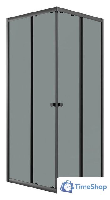 Душевой уголок Niagara Eco NG-1008-14QT 80x80x190 (черный/стекло тонированное) - Изображение №1 — Интернет-магазин Time-Shop
