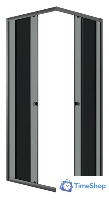 Душевой уголок Niagara Eco NG-1008-14QT 80x80x190 (черный/стекло тонированное) - Изображение №2 — Интернет-магазин Time-Shop