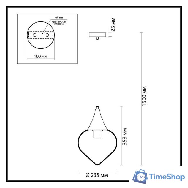 Подвесная люстра Odeon Light Kesta 4950/1 - Изображение №2 — Интернет-магазин Time-Shop