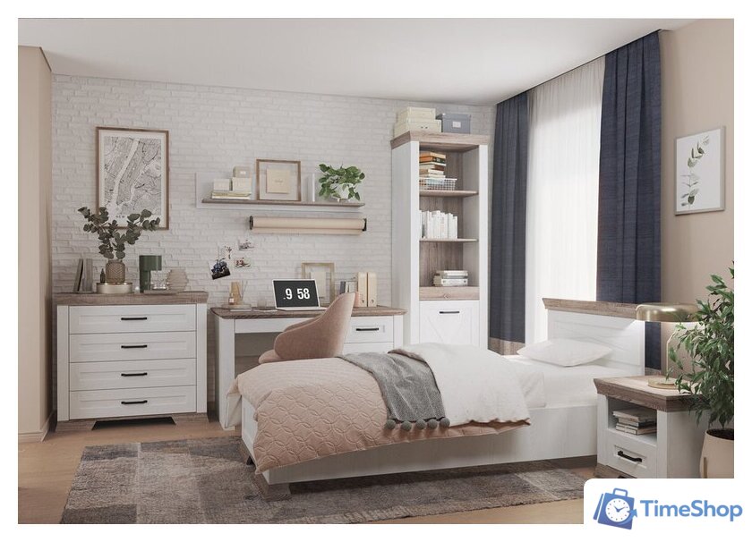 Стол Black Red White Marselle BIU130 (ясень снежный/дуб сонома темный) - Изображение №4 — Интернет-магазин Time-Shop