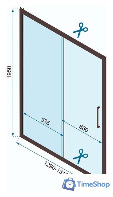 Душевая дверь Rea Rapid Slide 130 - Изображение №5 — Интернет-магазин Time-Shop