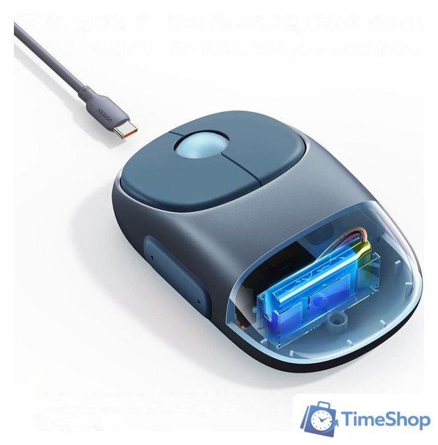 Мышь Ugreen Fun+ MU102 90538 (серый/темно-синий) - Изображение №2 — Интернет-магазин Time-Shop