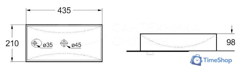Умывальник SantiLine SL-2009RMG - Изображение №2 — Интернет-магазин Time-Shop