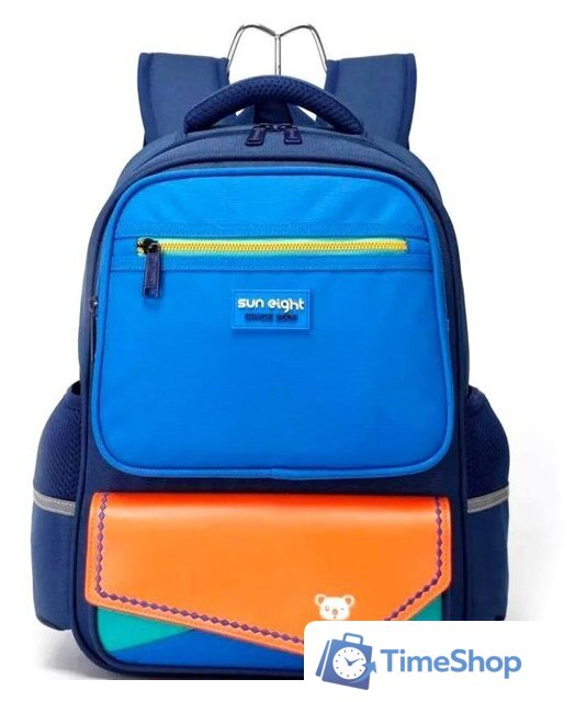 Школьный рюкзак Sun Eight SE-22001 (синий/оранжевый) - Изображение №1 — Интернет-магазин Time-Shop